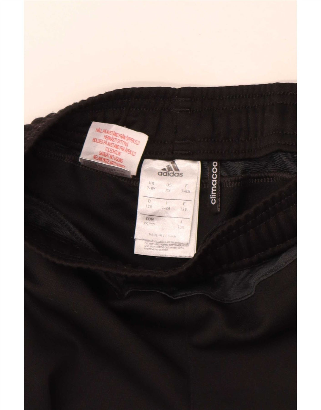 Adidas Chicos Climacool Chándal Pantalones 7-8 Años Negro Poliéster