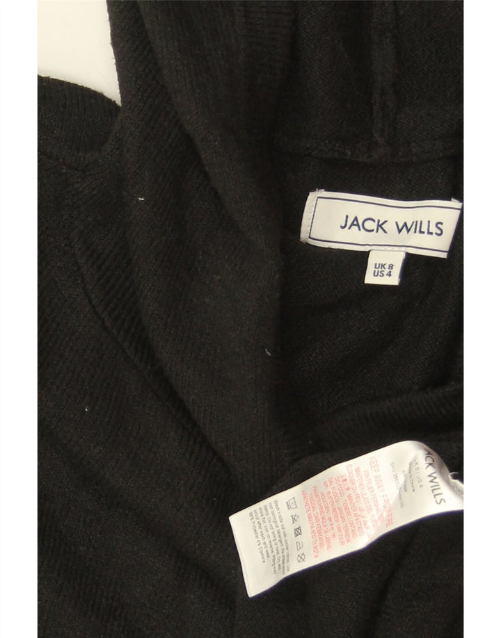 JACK WILLS Suéter con capucha para mujer UK 8 Small Poliéster negro