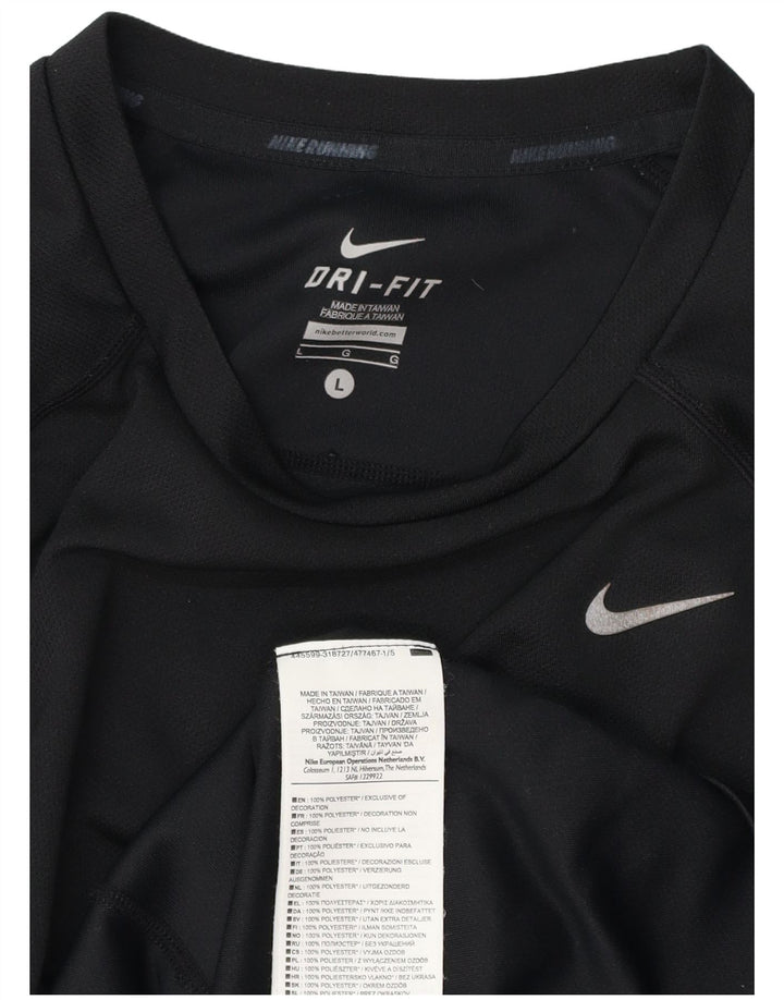 NIKE Camiseta Dri Fit para Hombre Top Grande Poliéster Negro