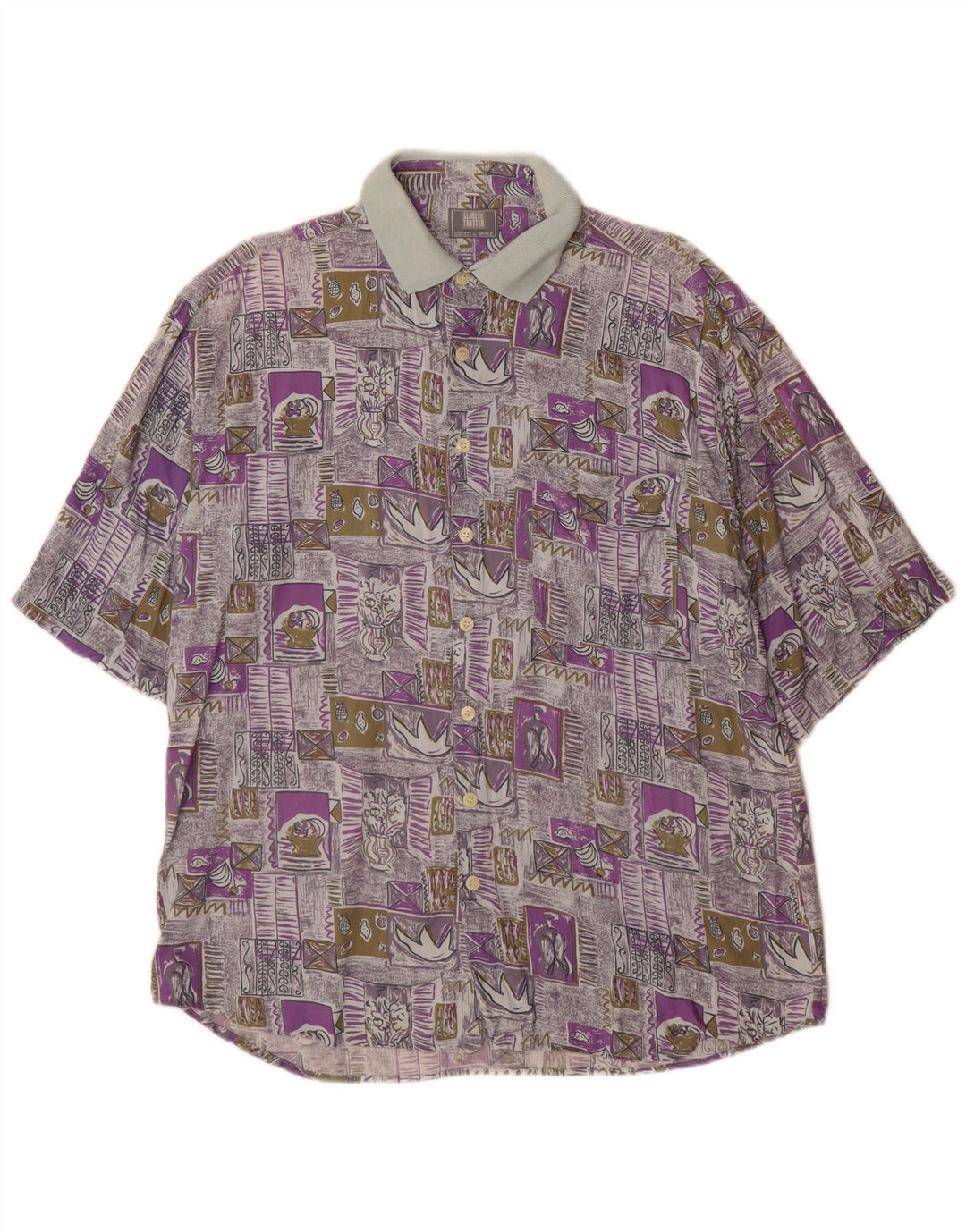 Camisa de manga corta para hombre Globe Trotter talla 41/42 grande multicolor