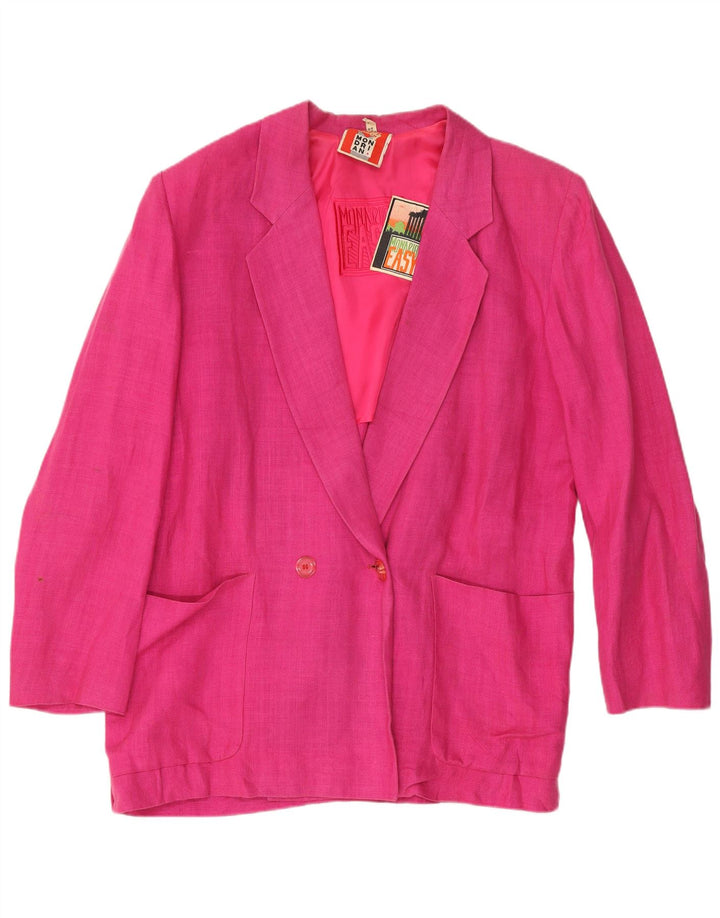 Chaqueta tipo blazer holgada con doble botonadura para mujer de Mondrian UK 42 Medium Pink