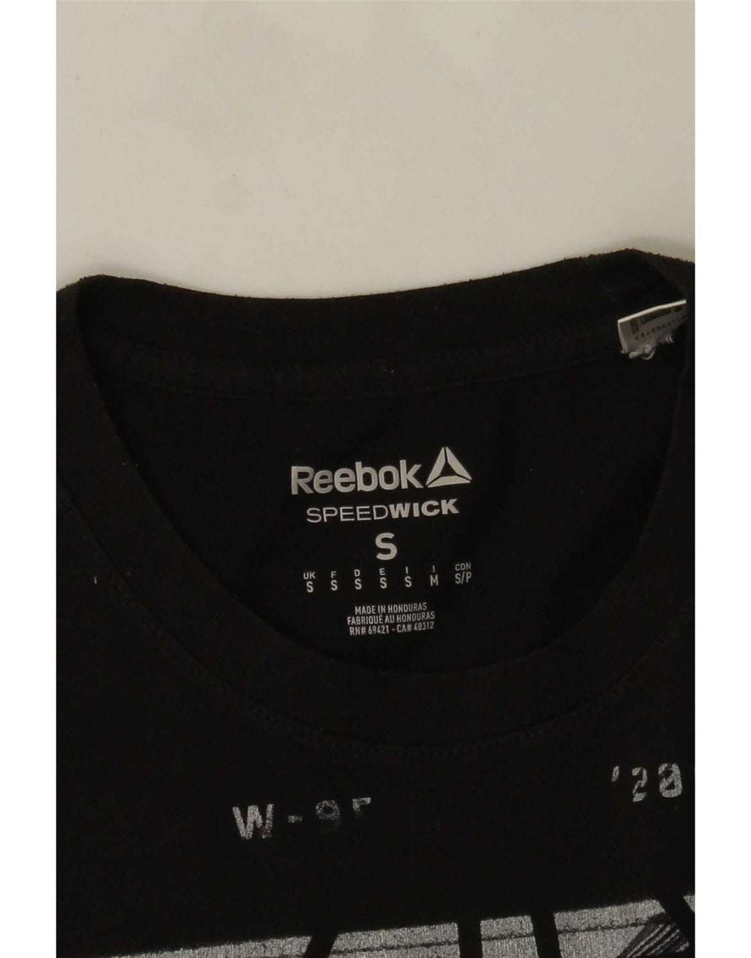 Reebok - Camiseta gráfica para hombre, talla pequeña, color negro
