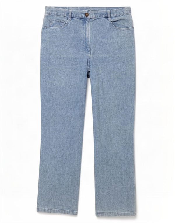 Marks & Spencer Vaqueros Rectos de Corte Clásico para Mujer UK 40 Medium W32 L28 Azul