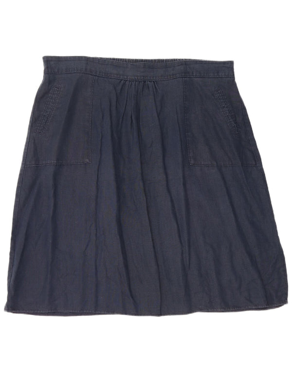 Marks & Spencer Falda acampanada para mujer W40 2XL Lino azul marino