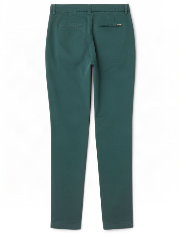 Liu Jo Womens Slim Chino Trousers W27 L31 Green Cotton