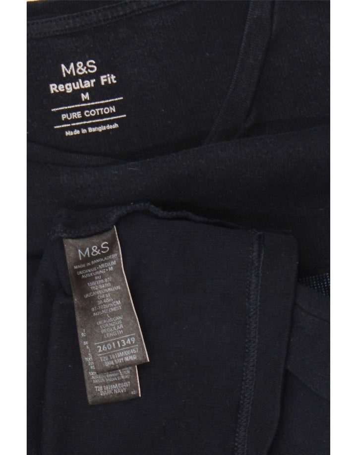 Marks & Spencer Camiseta para Mujer Top UK 40 Medium Azul Marino Rayas