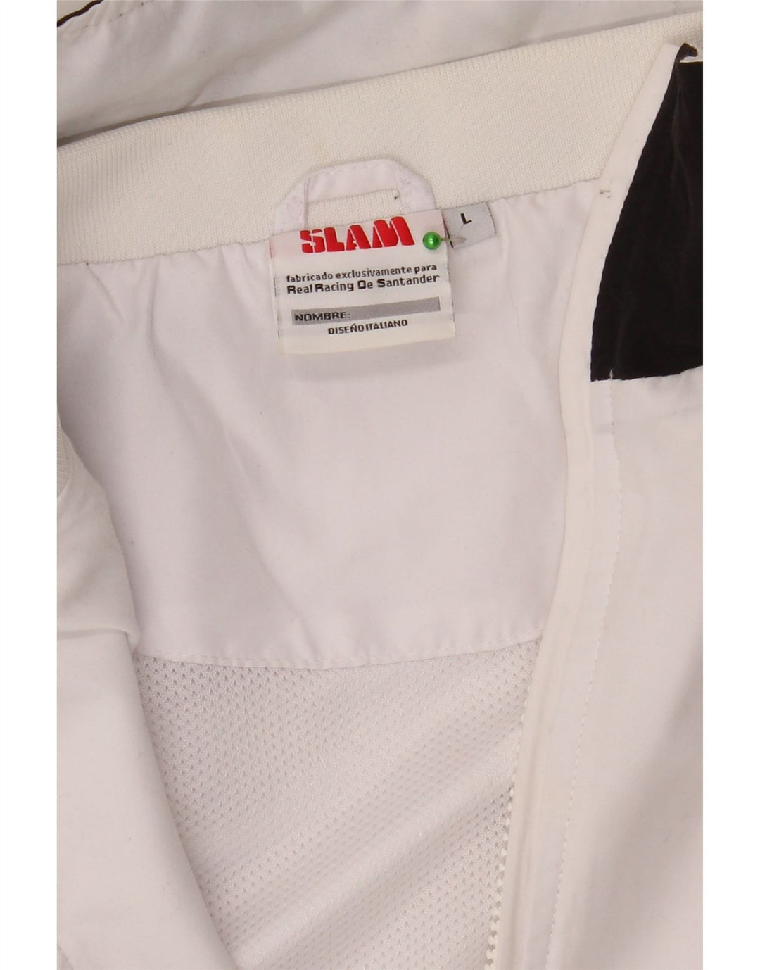 Slam Hombre Chaqueta superior de chándal con gráfico Grande Poliéster con bloques de color blanco