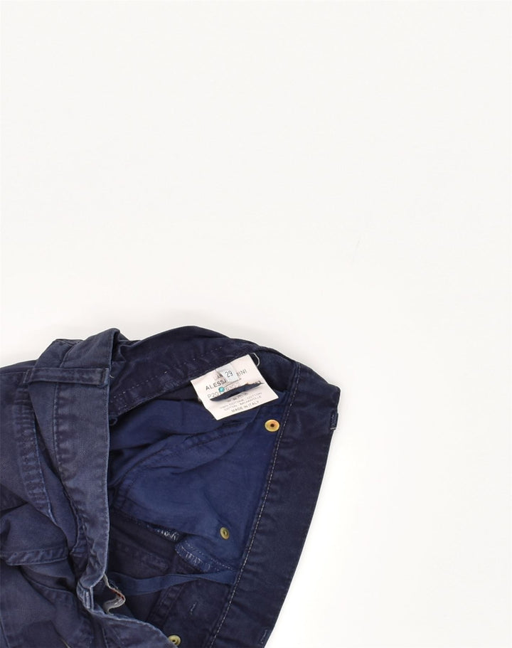 DANIELE ALESSANDRINI Womens Straight Jeans W29 L32  Navy Blue Cotton | Vintage Daniele Alessandrini | Thrift | Second-Hand Daniele Alessandrini | Used Clothing | Messina Hembry 