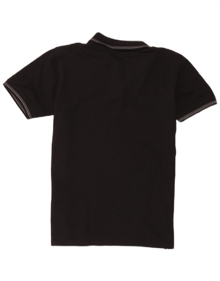 Polo Carrera Hombre Algodón Negro Mediano