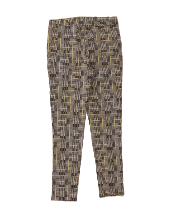 BENETTON Womens Leggings UK 14 Large  Grey Houndstooth Polyester Vintage Benetton and Second-Hand Benetton from Messina Hembry 