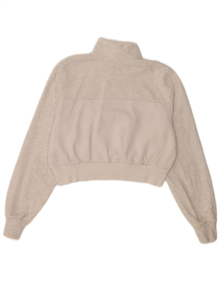 Ellesse - Sudadera corta extragrande para mujer, talla 10, color gris