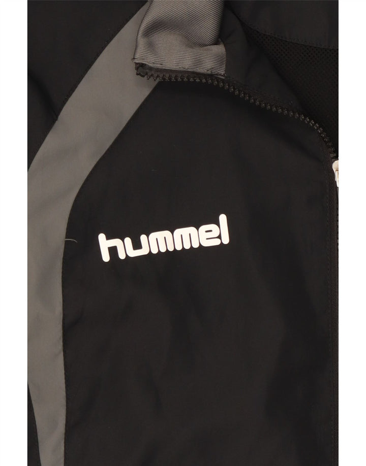 HUMMEL Mens Graphic Tracksuit Top Jacket Medium Black Colourblock Vintage Hummel and Second-Hand Hummel from Messina Hembry 