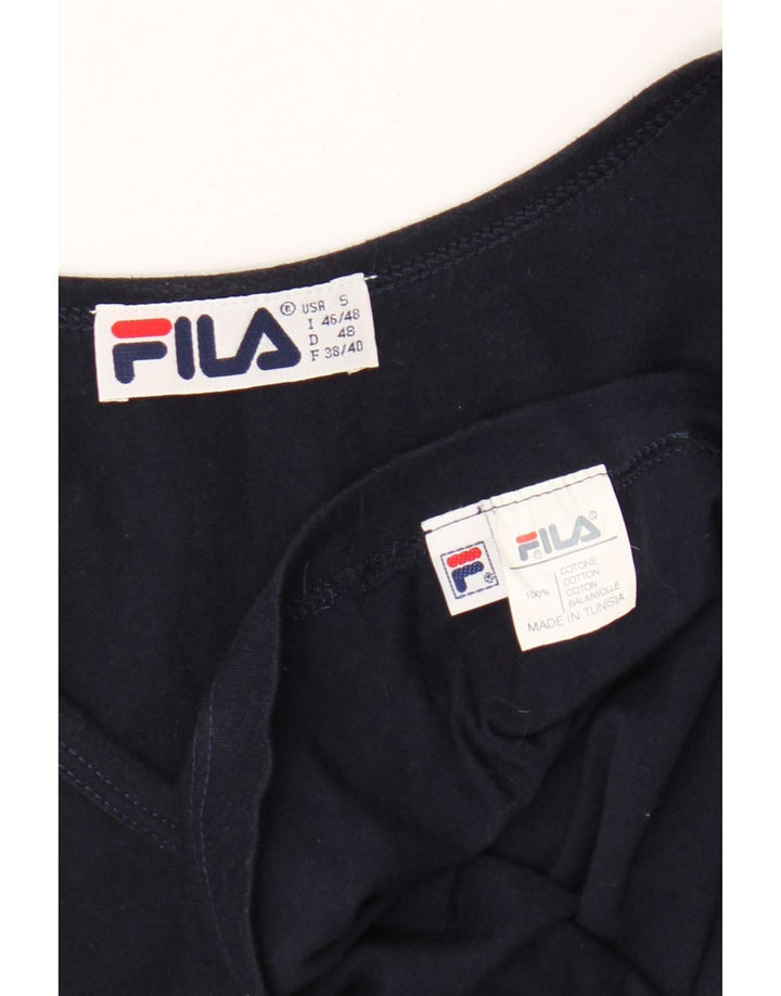 Fila Mens Vest Top Small Azul Marino Algodón