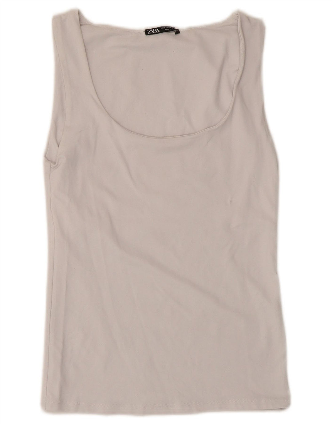 Zara Mujer Chaleco Top UK 8 Small Blanco Poliamida