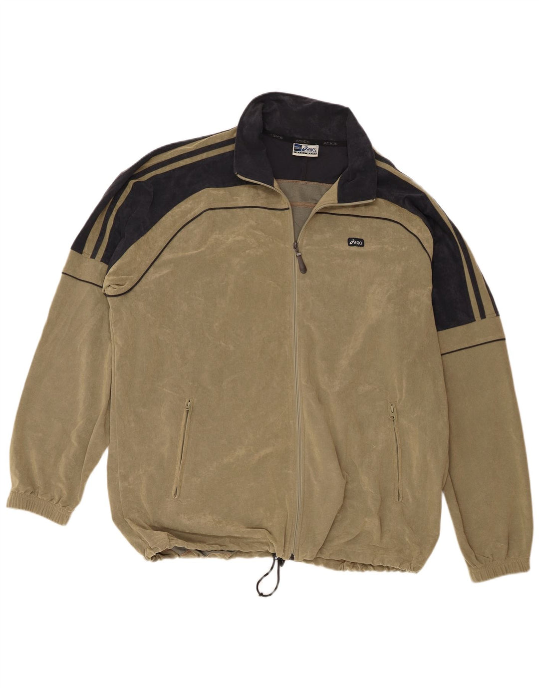Asics Chándal Top Jacket Hombre 3XL Caqui Colorblock Poliéster