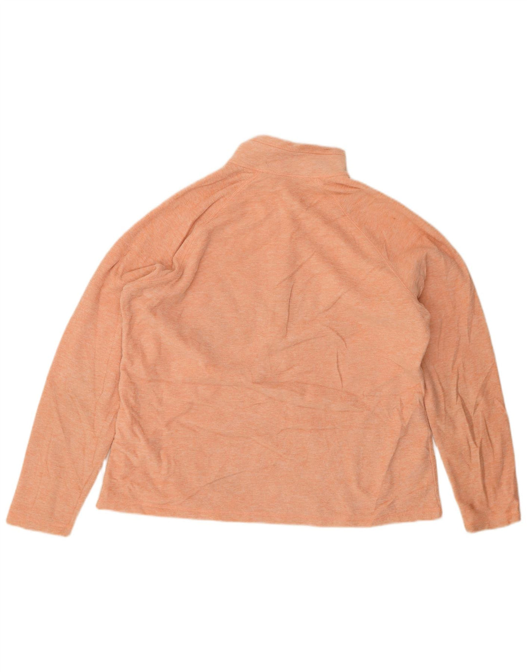 EDDIE BAUER Jersey polar con cremallera y cuello para mujer UK 40 XL Naranja moteado