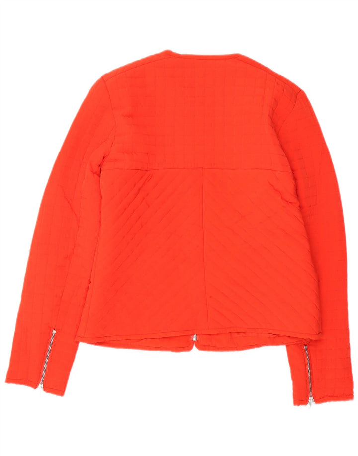 Zara Mujer Trafaluc Chaqueta Acolchada UK 44 Poliéster Naranja Mediano