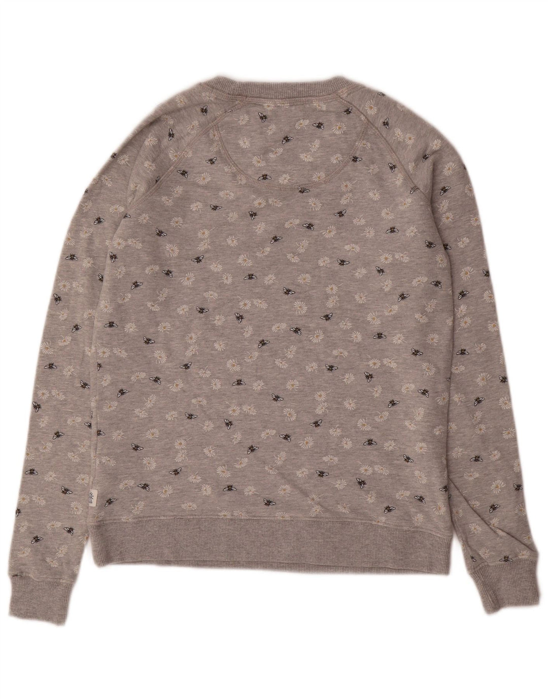 FAT FACE Sudadera para mujer Jumper UK 6 XS Gris Floral Algodón