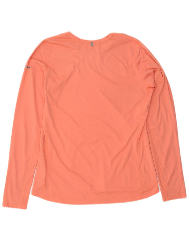 NIKE Mujer Dri Fit Top Manga Larga UK 46 Grande Poliéster Rosa