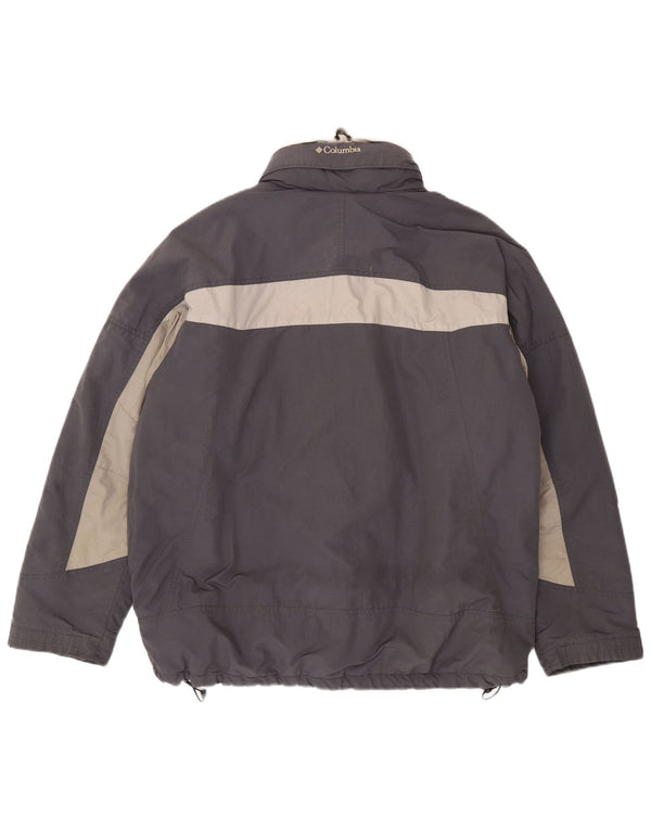 Columbia Chaqueta cortavientos para hombre UK 42 XL Gris Colorblock