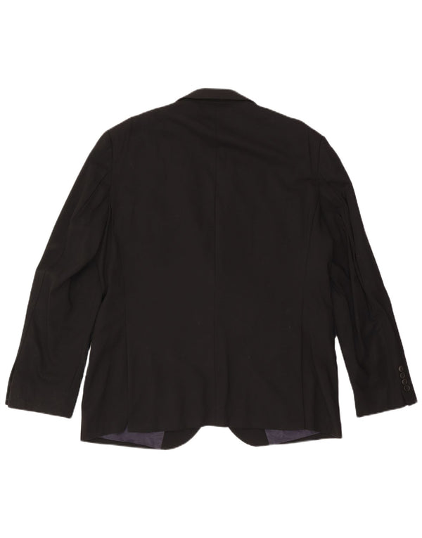 John Lewis Chaqueta tipo blazer con 2 botones y ajuste a medida para hombre UK 44 2XL Lana negra