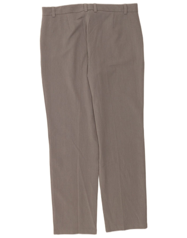 Marks & Spencer Pantalones Casuales Rectos para Mujer UK 12 Medium W32 L30 Gris