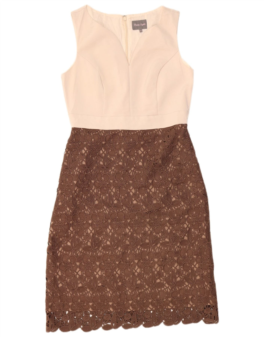 Vestido tubo sin mangas para mujer Phase Eight UK 44 Acetato marrón medio