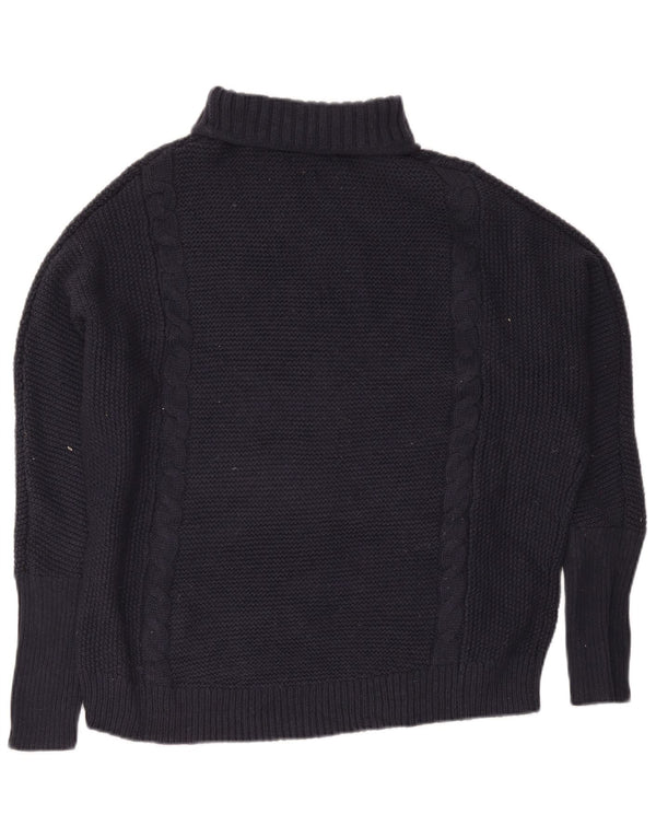 Gap Jersey extragrande con cuello vuelto para mujer UK 46 Large Nylon azul marino