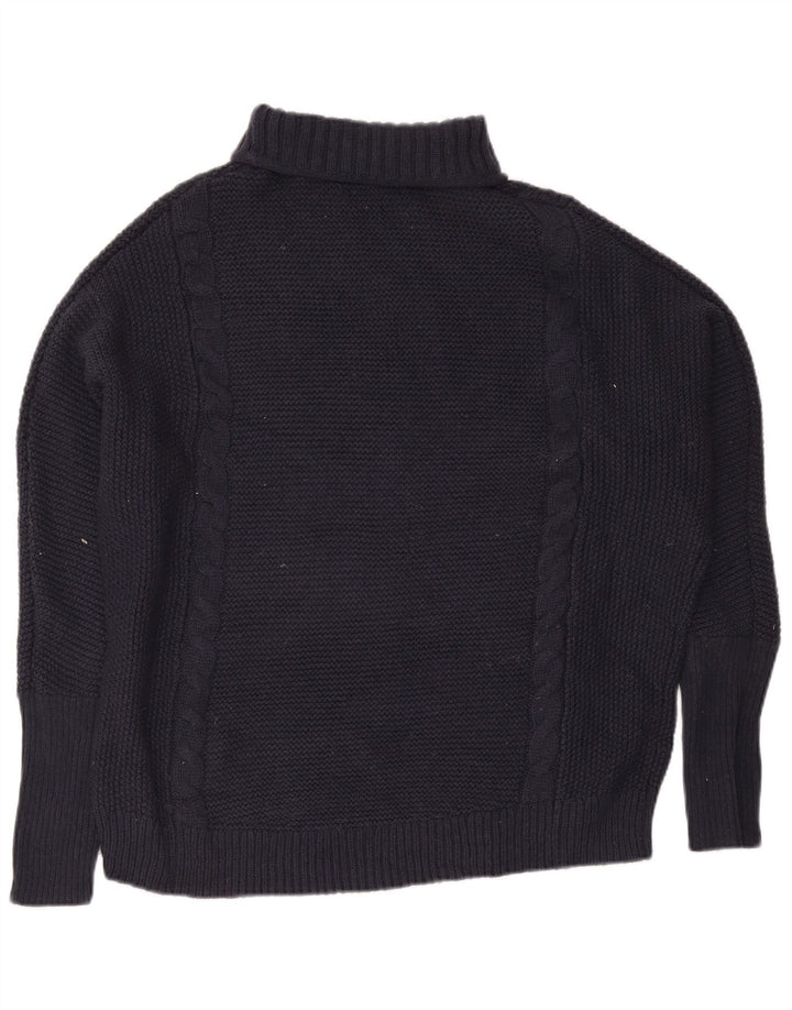 Gap Jersey extragrande con cuello vuelto para mujer UK 46 Large Nylon azul marino