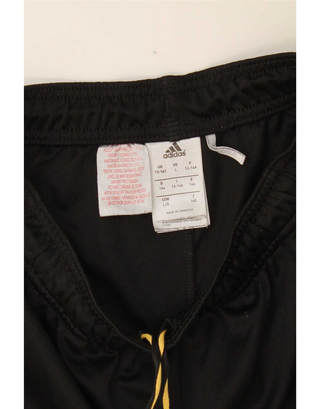 Adidas Pantalones de chándal Climalite para niño 13-14 años Negro Poliéster