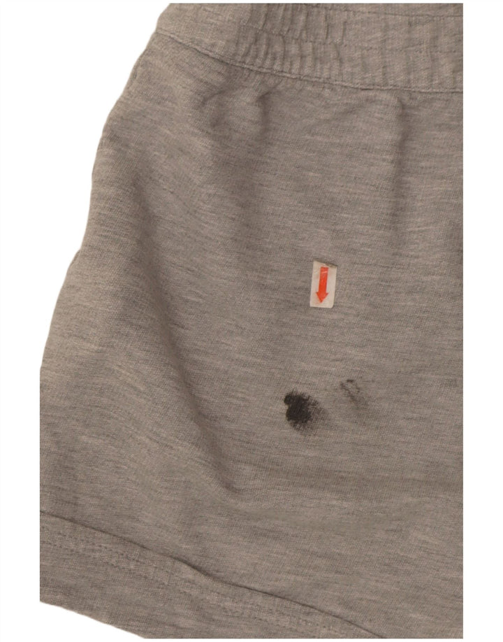 Adidas Pantalones cortos deportivos para mujer UK 12 Algodón gris medio