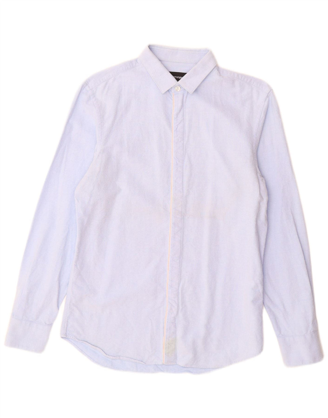 EMPORIO ARMANI Camisa para hombre Talla 39 15 1/2 Azul medio