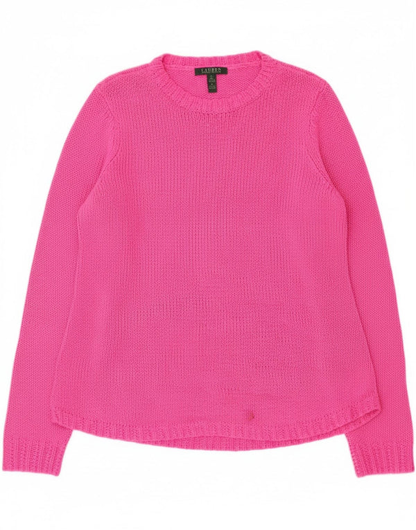 Ralph Lauren Womens Boat Neck Jumper Sweater UK 18 XL Pink Acrylic