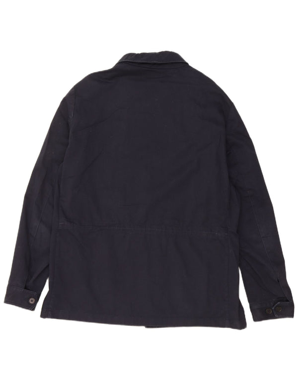 Massimo Dutti Chaqueta utilitaria para hombre UK 40 Large Azul marino Algodón