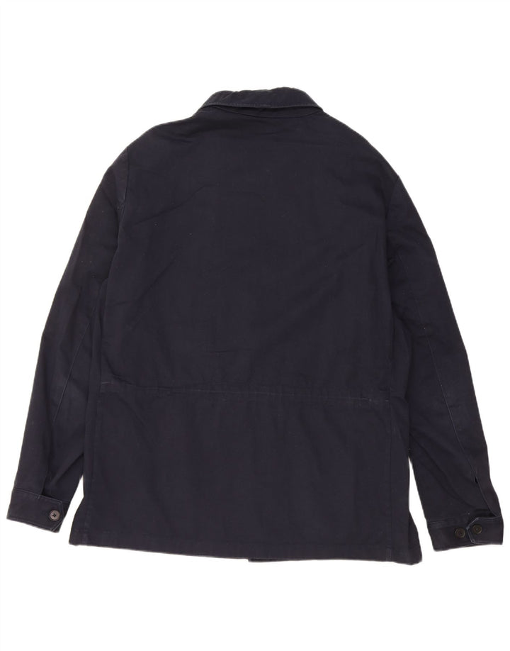 Massimo Dutti Chaqueta utilitaria para hombre UK 40 Large Azul marino Algodón