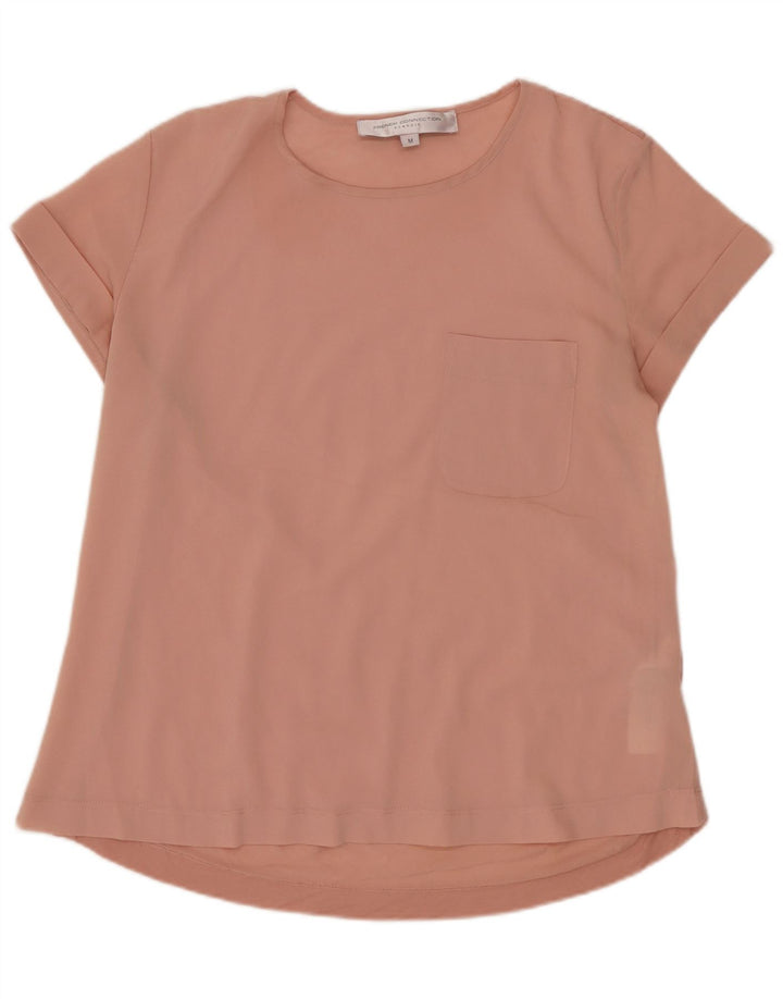 FRENCH CONNECTION Blusa para mujer Top UK 42 Poliéster rosa medio