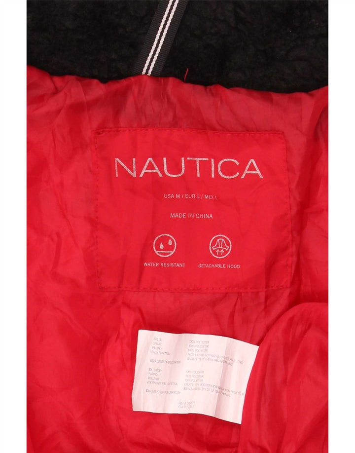 Nautica Chaqueta Acolchada Mujer UK 40 Mediano Rojo Poliéster