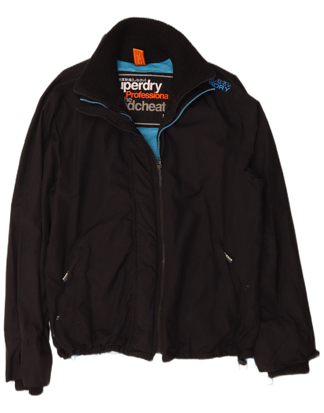 Superdry Chaqueta cortavientos estampada para hombre UK 44 2XL Nylon negro