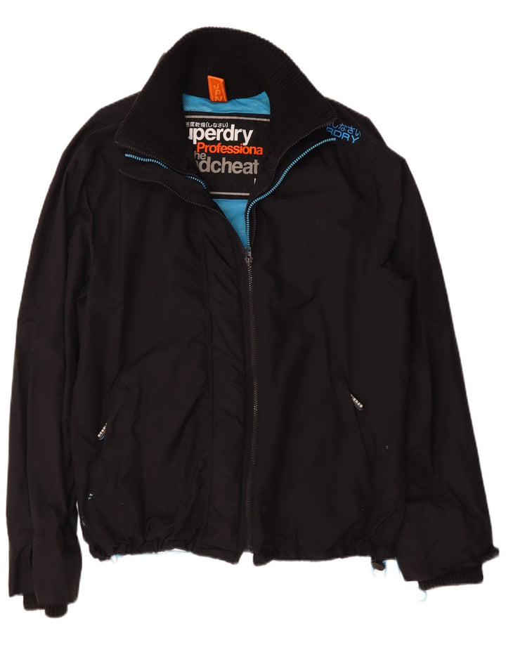 Superdry Chaqueta cortavientos estampada para hombre UK 44 2XL Nylon negro