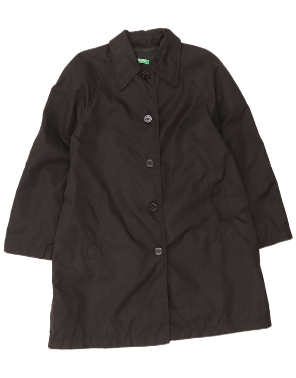 Benetton Abrigo Extragrande Mujer UK 40 Small Poliamida Negro