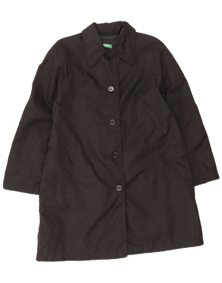 Benetton Abrigo Extragrande Mujer UK 40 Small Poliamida Negro