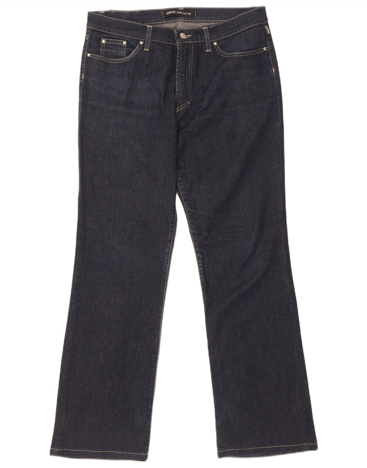 Versace Vaqueros rectos Ittierre W34 L30 Algodón azul marino
