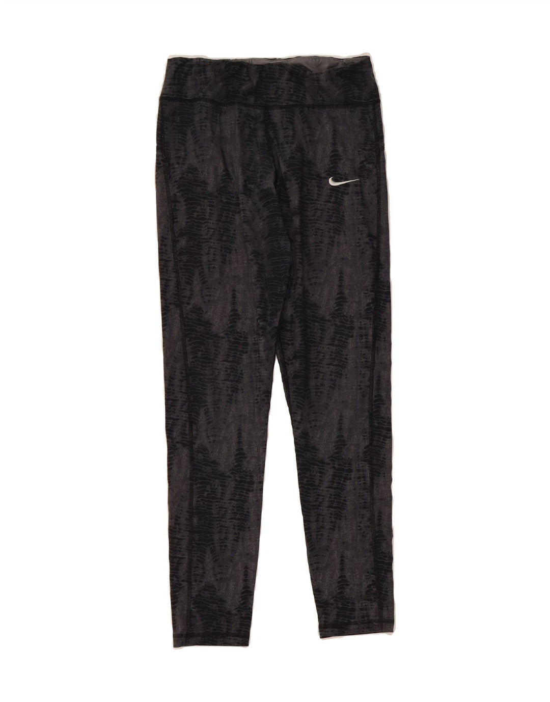 NIKE Womens Leggings UK 12 Medium Grey Colourblock Vintage Nike and Second-Hand Nike from Messina Hembry 