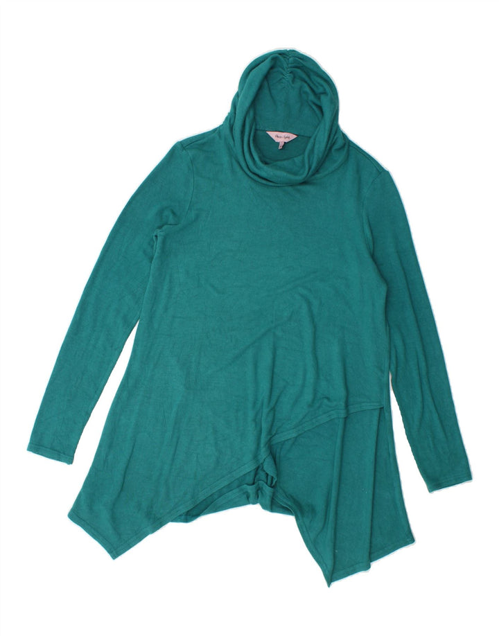 PHASE EIGHT Womens Roll Neck Jumper Sweater UK 14 Medium Turquoise Vintage Phase Eight and Second-Hand Phase Eight from Messina Hembry 