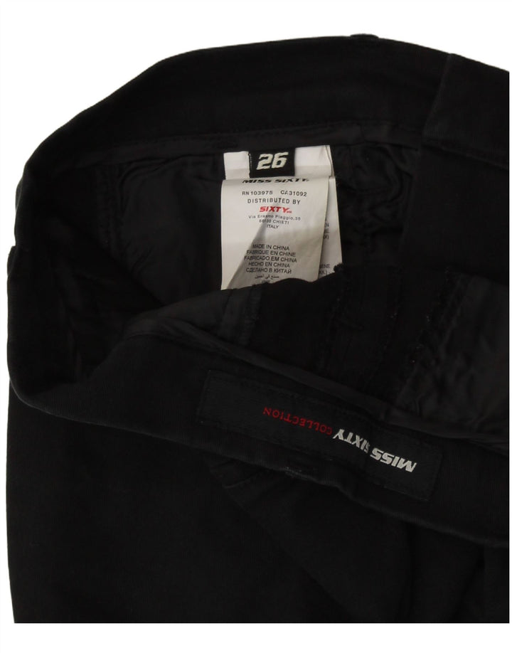 MISS SIXTY Pantalones chinos ajustados para mujer W26 L28 Algodón negro