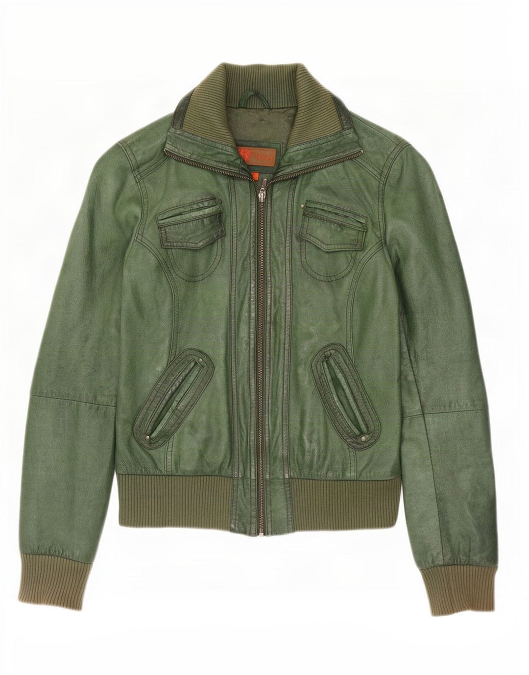 Helium - Chaqueta de piel para mujer, talla 40, color verde medio
