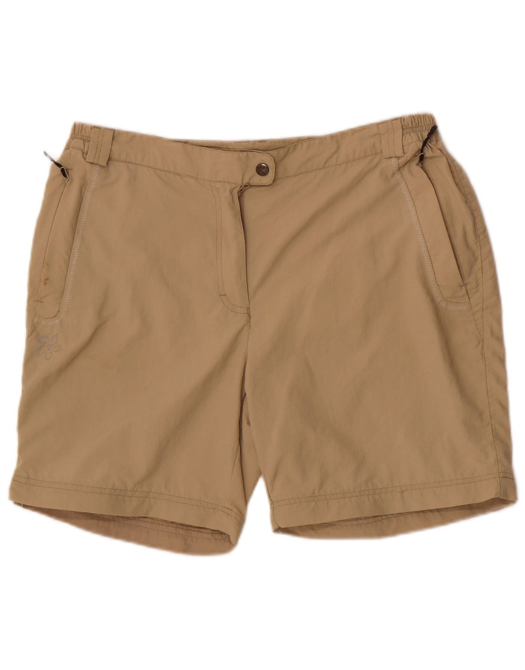 Brugi Pantalones cortos casuales para mujer IT 50 XL W34 Beige Poliéster