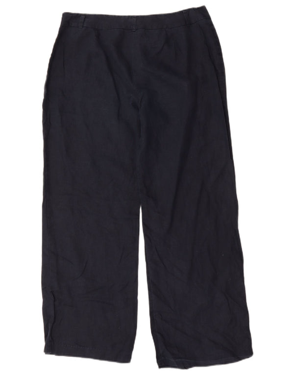 Marks & Spencer Pantalones Casuales para Mujer UK 12 Medium W32 L28 Azul Marino