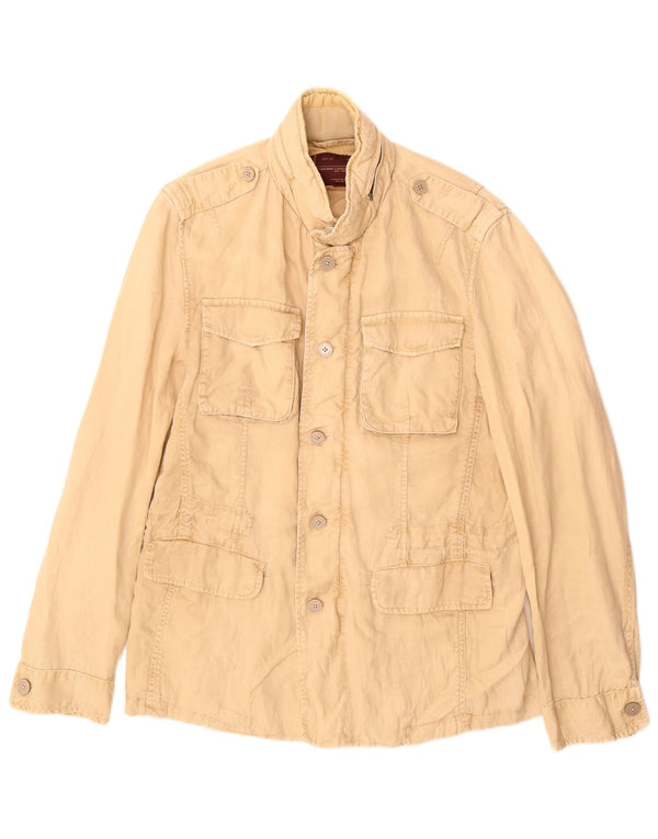 Marlboro Classics Chaqueta militar para hombre EU 52 XL Algodón beige