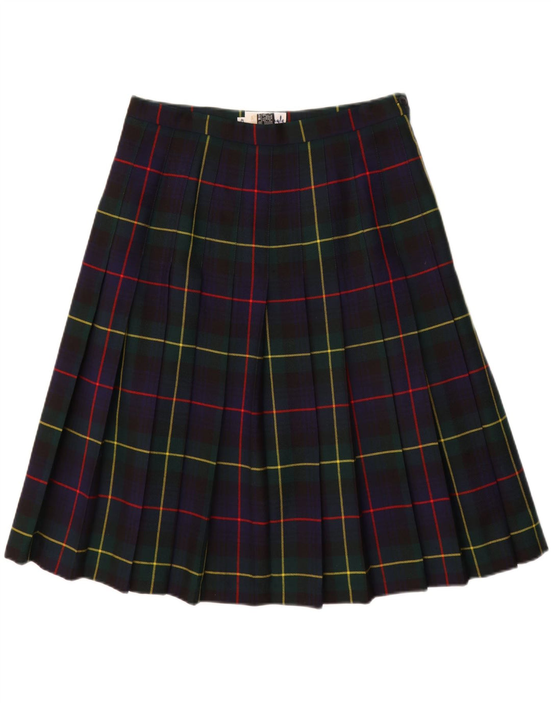 Pringle Falda Plisada Cuchillo Para Mujer EU 42 Large W30 Azul Marino A Cuadros